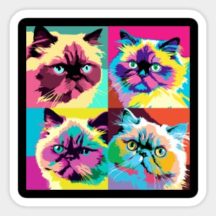 Himalayan Pop Art - Cat Lover Gift Sticker